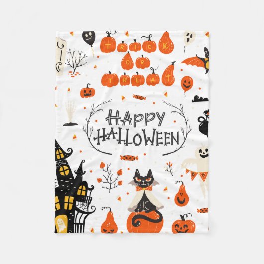 Couverture Polaire Eléments de design Halloween. Cliparts d'Halloween (Devant)