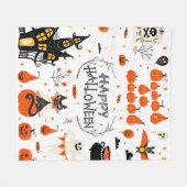 Couverture Polaire Eléments de design Halloween. Cliparts d'Halloween (Devant (Horizontal))