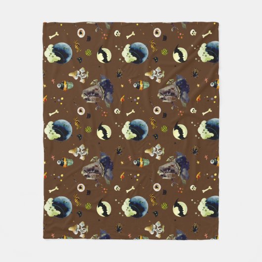 Couverture Polaire Éléments Halloween (Devant)