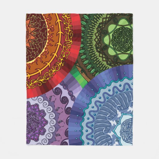 Couverture Polaire Eléments Mandalas Fleece Blanket (Devant)