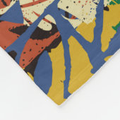 Couverture Polaire Éléments tribaux hawaïens et tissu hibiscus (Coin)