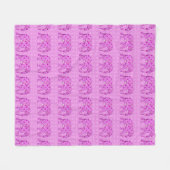 Couverture Polaire Eléphant à fleurs - orchidée et magenta (Devant (Horizontal))