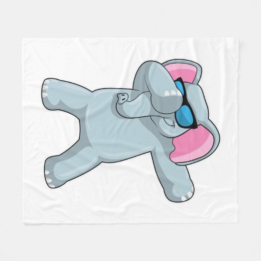 Couverture Polaire Elephant à Hip hop Dance Dab (Devant (Horizontal))