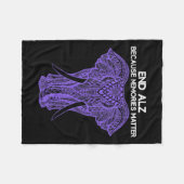 Couverture Polaire Eléphant Alzheimer Sensibilisation Vêtements Fin (Devant (Horizontal))