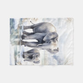Couverture Polaire Elephant and Baby (Devant (Horizontal))