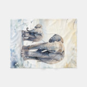 Couverture Polaire Elephant and Baby (Devant (Horizontal))