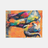 Couverture Polaire Eléphant arc-en-ciel Abstrait (Devant (Horizontal))