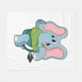 Couverture Polaire Elephant at Running (Devant (Horizontal))