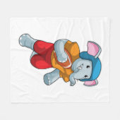 Couverture Polaire Elephant au football (Devant (Horizontal))