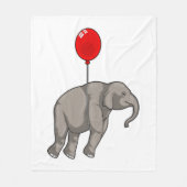 Couverture Polaire Eléphant avec ballon (Devant)