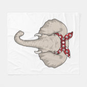 Couverture Polaire Eléphant avec Bandana (Devant (Horizontal))