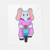 Couverture Polaire Eléphant avec vélo (Devant)