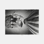 Couverture Polaire Elephant bébé dans un ballon à air chaud (Devant (Horizontal))