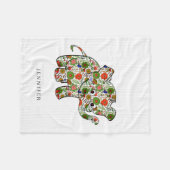 Couverture Polaire Eléphant Bébé Floral Coloré (Devant (Horizontal))