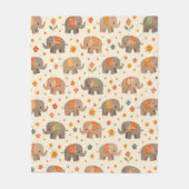 Couverture Polaire Éléphant Boho (Devant)