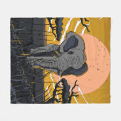 Couverture Polaire Éléphant d'Afrique (Devant (Horizontal))