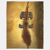 Couverture Polaire Éléphant dans le coucher du soleil (Devant)