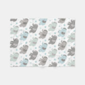 Couverture Polaire Éléphant de bleus layette (Devant (Horizontal))