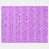 Couverture Polaire Éléphant de remous de fractale - pourpre et (Devant (Horizontal))
