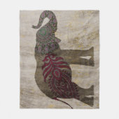 Couverture Polaire Éléphant de tribal de zen (Devant)