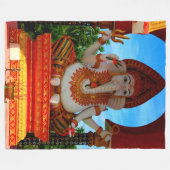 COUVERTURE POLAIRE ÉLÉPHANT DIEU GANESH (Devant (Horizontal))