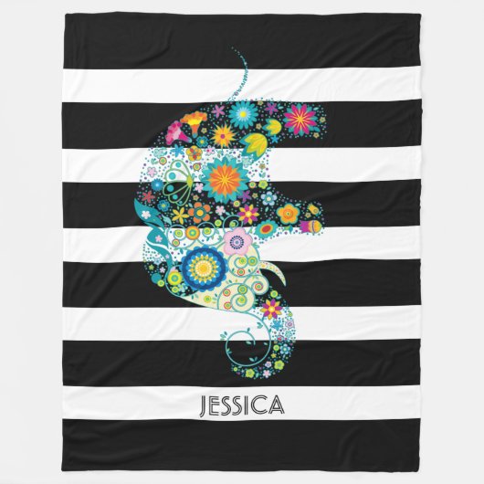 Couverture Polaire Eléphant Et Blancs Et Noirs (Devant)