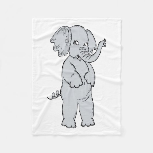 COUVERTURE POLAIRE ELEPHANT FILLE (Devant)