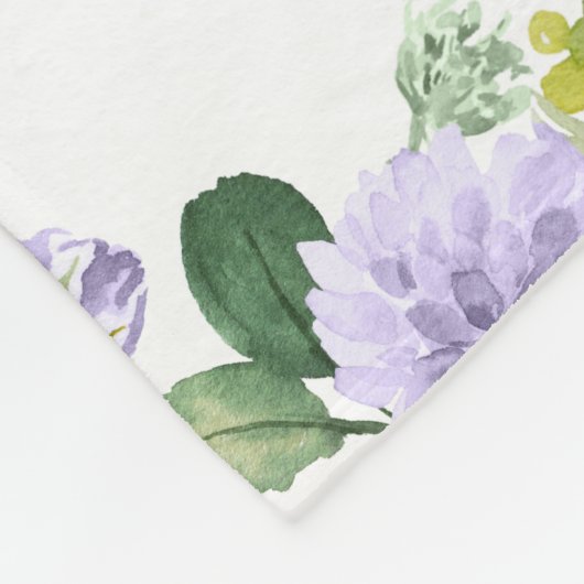 Couverture Polaire Eléphant Fille Avec Lavande Douce Fleur Bébé (Coin)