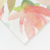 Couverture Polaire Eléphant floral rose roux Personnalisé (Coin)