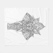 Couverture Polaire Éléphant inspiré (Devant (Horizontal))