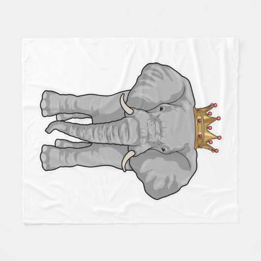 Couverture Polaire Elephant King Crown (Devant (Horizontal))