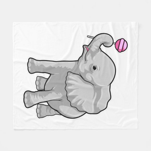 Couverture Polaire Eléphant Lollipop (Devant (Horizontal))