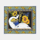 Couverture Polaire Elephant Maman Et Bébé Tournesol Vous êtes Mon Sol (Devant (Horizontal))
