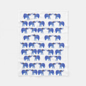 Couverture Polaire Eléphant Mood Fleece Blanket, éléphant bleu (Devant)