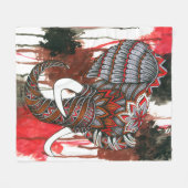 Couverture Polaire Éléphant royal (Devant (Horizontal))