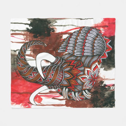 Couverture Polaire Éléphant royal (Devant (Horizontal))