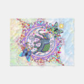 Couverture Polaire Éléphant sacré de henné (Devant (Horizontal))