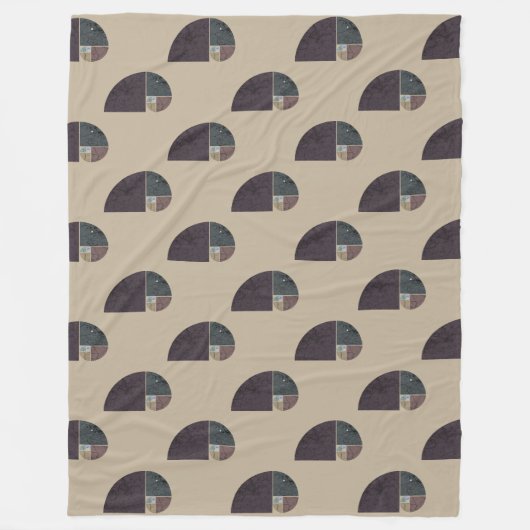 Couverture Polaire Eléphant spiral Fibonacci - Ratio d'or 2 (Devant)