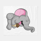 Couverture Polaire Elephant with chocolate gaufre ice cream (Devant (Horizontal))