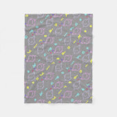 Couverture Polaire Éléphants bébé avec des fleurs (Devant)