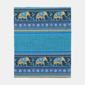 Couverture Polaire éléphants bleus (Devant)
