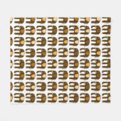 Couverture Polaire Eléphants Motif Neutres Brown (Devant (Horizontal))