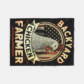 Couverture Polaire Éleveur de poulets de basse-cour Drapeau américain (Devant (Horizontal))