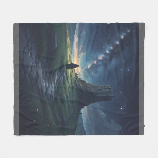 Couverture Polaire Elf Ancient Ireland Night Sky Fleece Blanket (Devant (Horizontal))