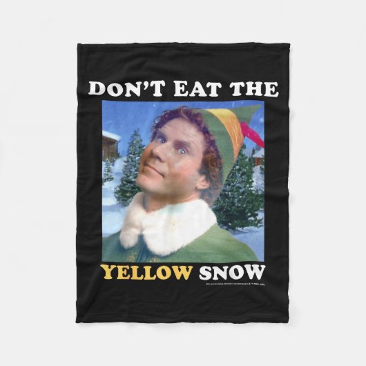 Couverture Polaire Elf Don't Eat The Yellow Snow  (Devant)