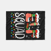 Couverture Polaire Elf Family Christmas Matching Pajamas Xmas Elf Squ (Devant (Horizontal))