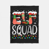 Couverture Polaire Elf Family Christmas Matching Pajamas Xmas Elf Squ (Devant)