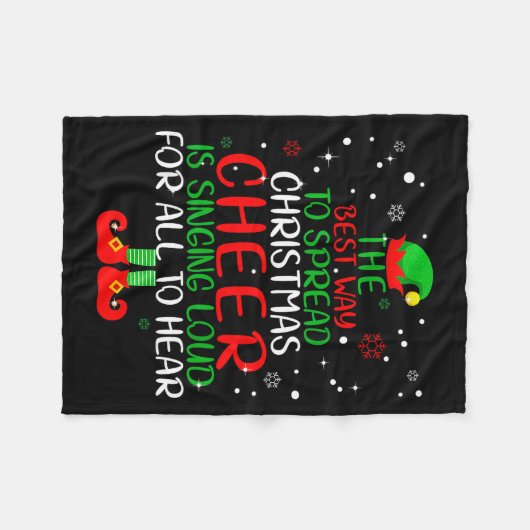 Couverture Polaire Elf Shirt The Way To Spread Christmas Cheer Boys M (Devant (Horizontal))