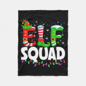 Couverture Polaire Elf Squad Christmas Family Matching Xmas Pajamas  (Devant)