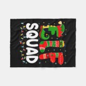 Couverture Polaire Elf Squad Family Christmas Matching Pajamas Xmas T (Devant (Horizontal))